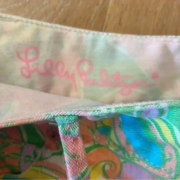 Lilly Pulitzer Chin Chin Clifton Shorts Denim Cotton Size 2 Vacation Beach Prep - Picture 8 of 11